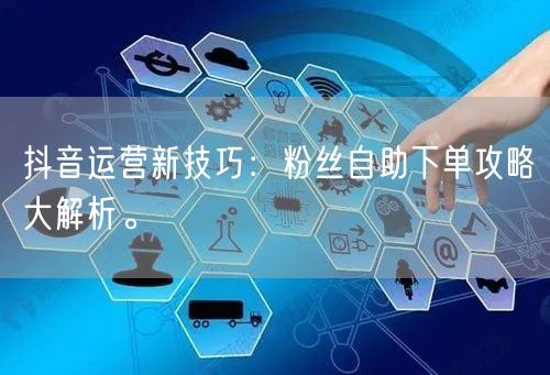 抖音运营新技巧：粉丝自助下单攻略大解析。