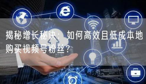 揭秘增长秘诀：如何高效且低成本地购买视频号粉丝？