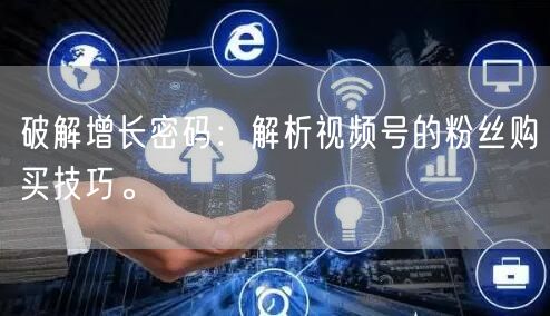 破解增长密码：解析视频号的粉丝购买技巧。