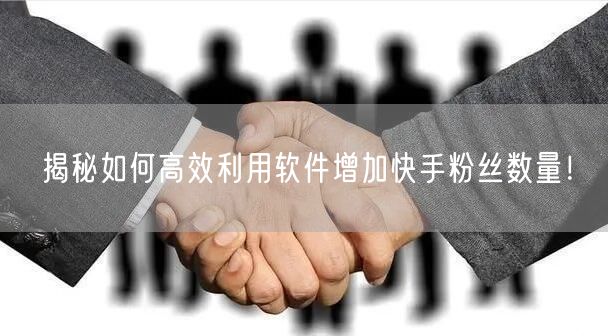 揭秘如何高效利用软件增加快手粉丝数量！