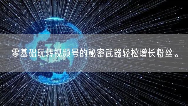零基础玩转视频号的秘密武器轻松增长粉丝。