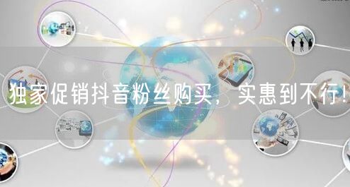独家促销抖音粉丝购买，实惠到不行！